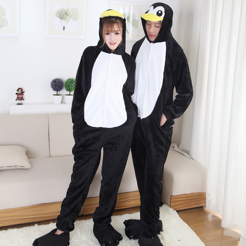 Penguin Onesie Pajamas Costume for Couple Animal Onesies