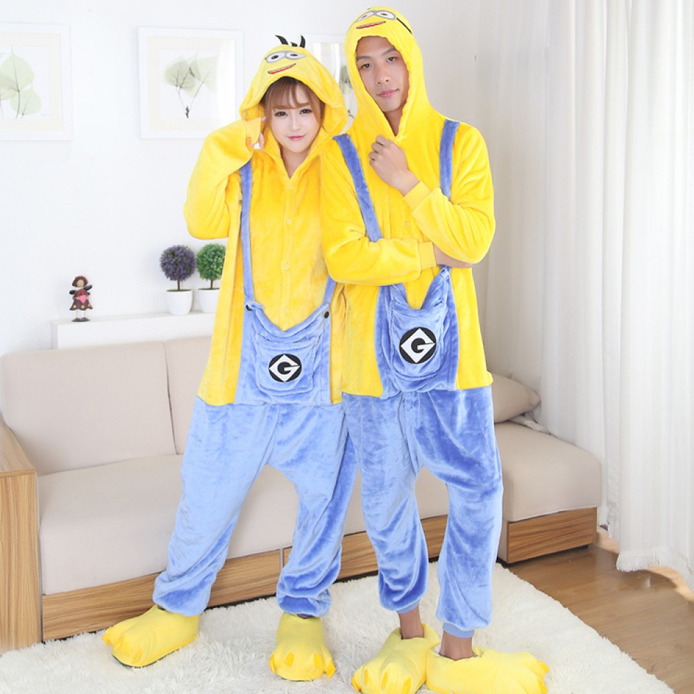 Minions Onesie Pajamas Costume for Couple Animal Onesies