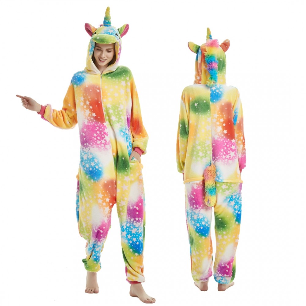 Unicorn Onesie Pajamas with Zipper for Adult & Teens New Style