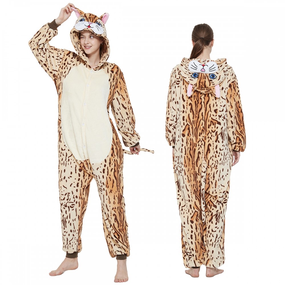 Cat Onesie for Adults Animal Onesies Pajamas Halloween Costumes