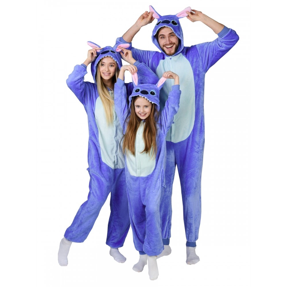 Stitch Onesie for Adult & Kids Matching Family Pajamas