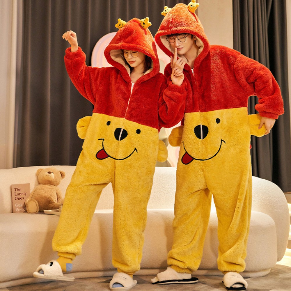 Winnie The Pooh Onesie Matching Pajamas For Couples Christmas Pjs