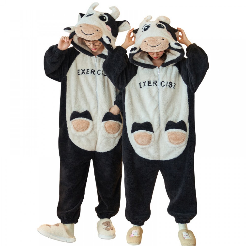 Cow Onesie Matching Pajamas For Couples Christmas Pjs