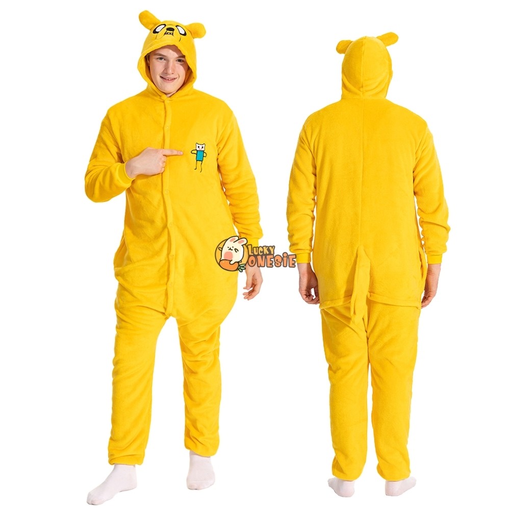 Jake the Dog Costume for Adutls Adventure Time Halloween Costumes Onesie Pajamas