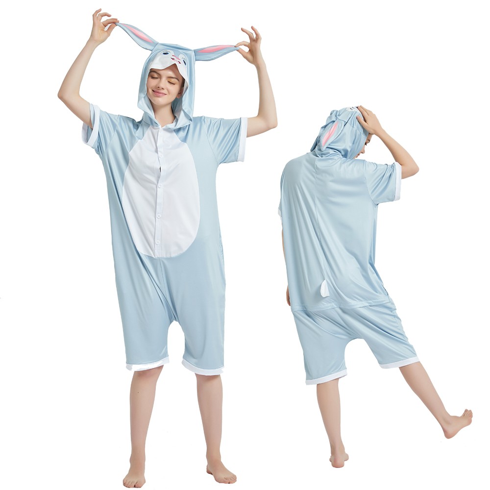 Bunny Onesie Pajamas for Adult Short Sleeve Summer
