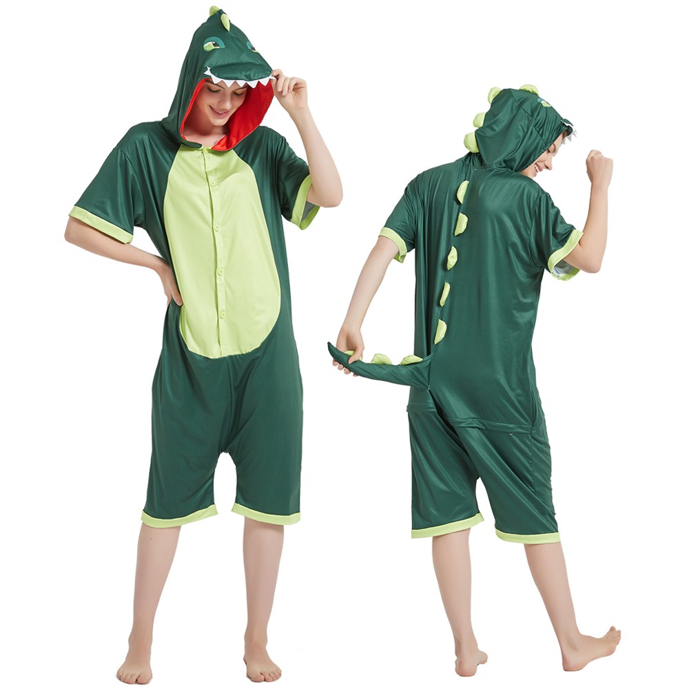 Dinosaur Onesie Pajamas for Adult Short Sleeve Summer