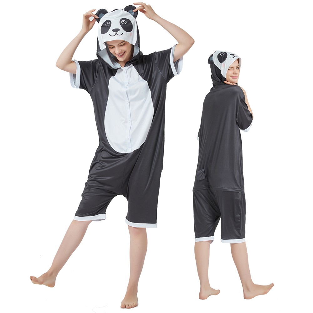 Panda Onesie Pajamas for Adult Short Sleeve Summer