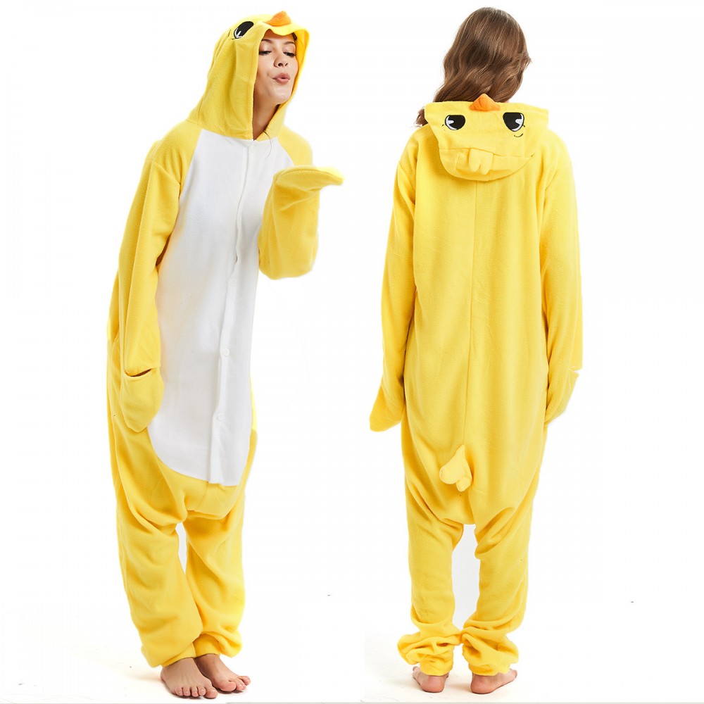 Yellow Chicken Onesie Pajamas for Adult & Teens Animal Onesies