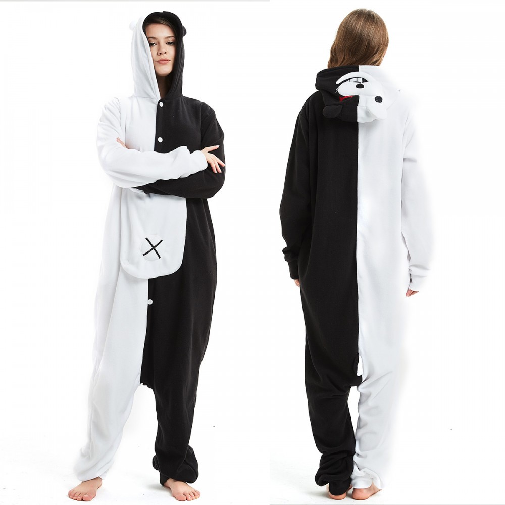 Monokuma Bear Onesie Pajamas for Adult & Teens Animal Onesies