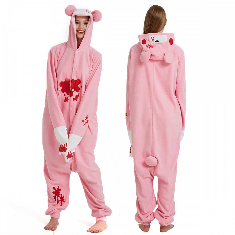Pink Gloomy Bear Onesie Pajamas for Adult & Teens Animal Onesies