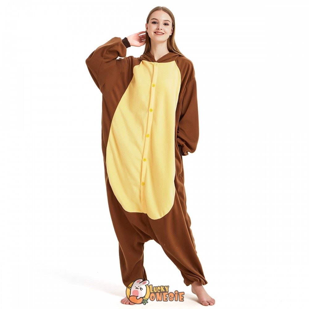 Brown Bear Onesie Pajamas for Adult & Teens Animal Onesies ...