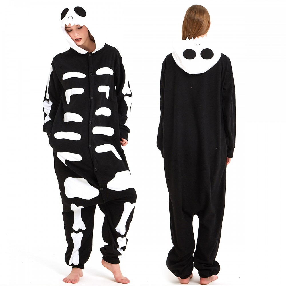 Skeleton Skull Onesie Pajamas for Adult & Teens Animal Onesies
