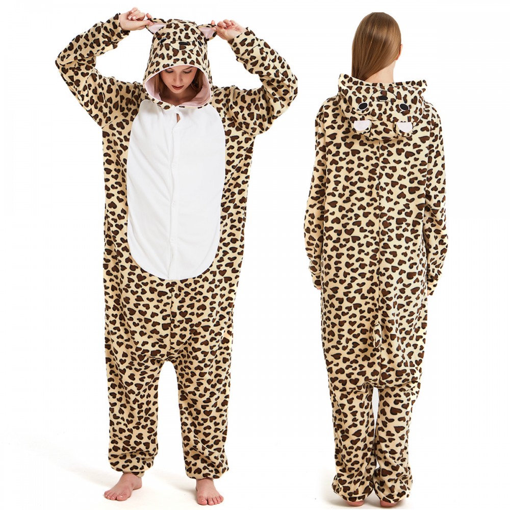 Leopard Onesie Pajamas for Adult & Teens Animal Onesies