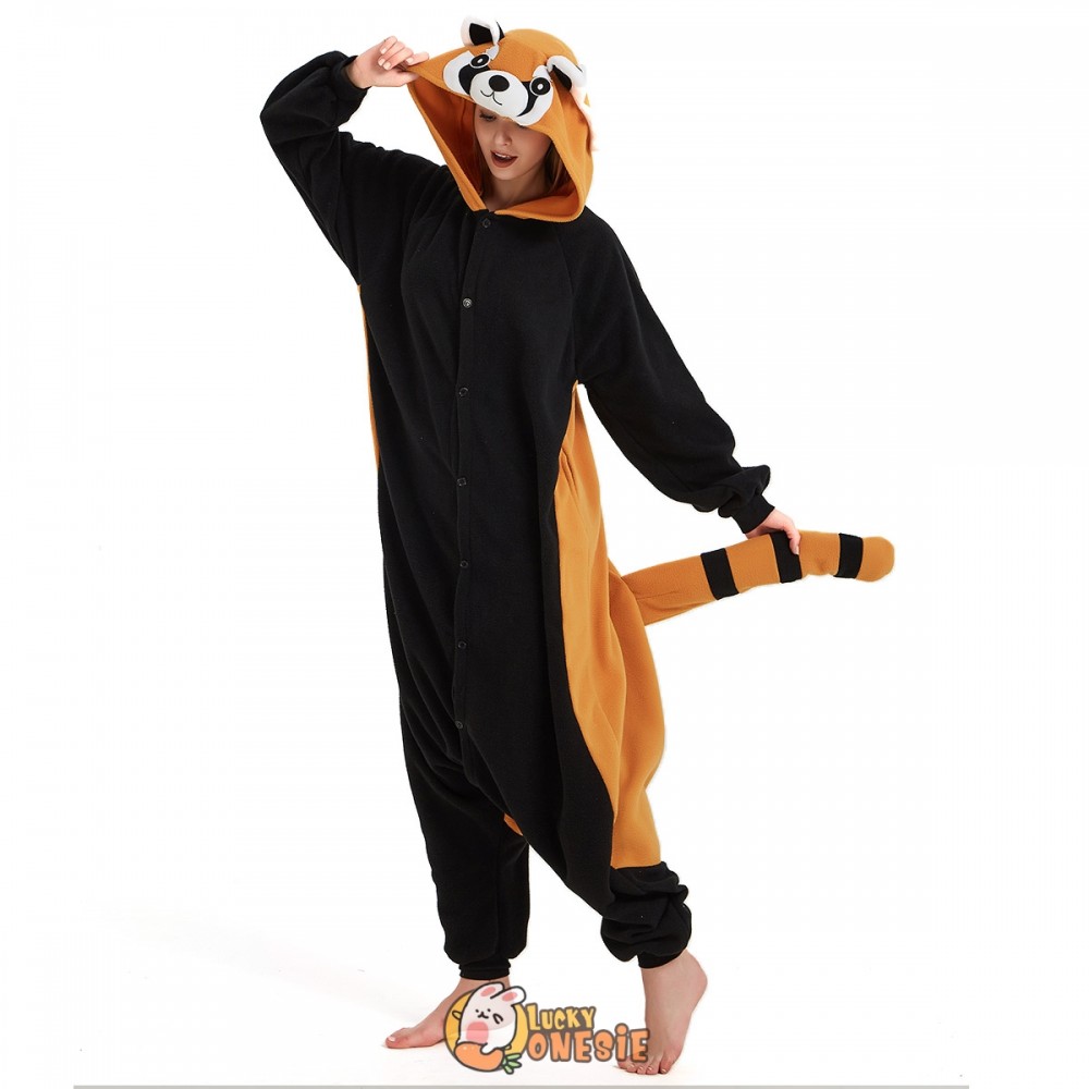 Red Panda Onesie Pajamas for Adult & Teens Animal Onesies - Luckyonesie.com
