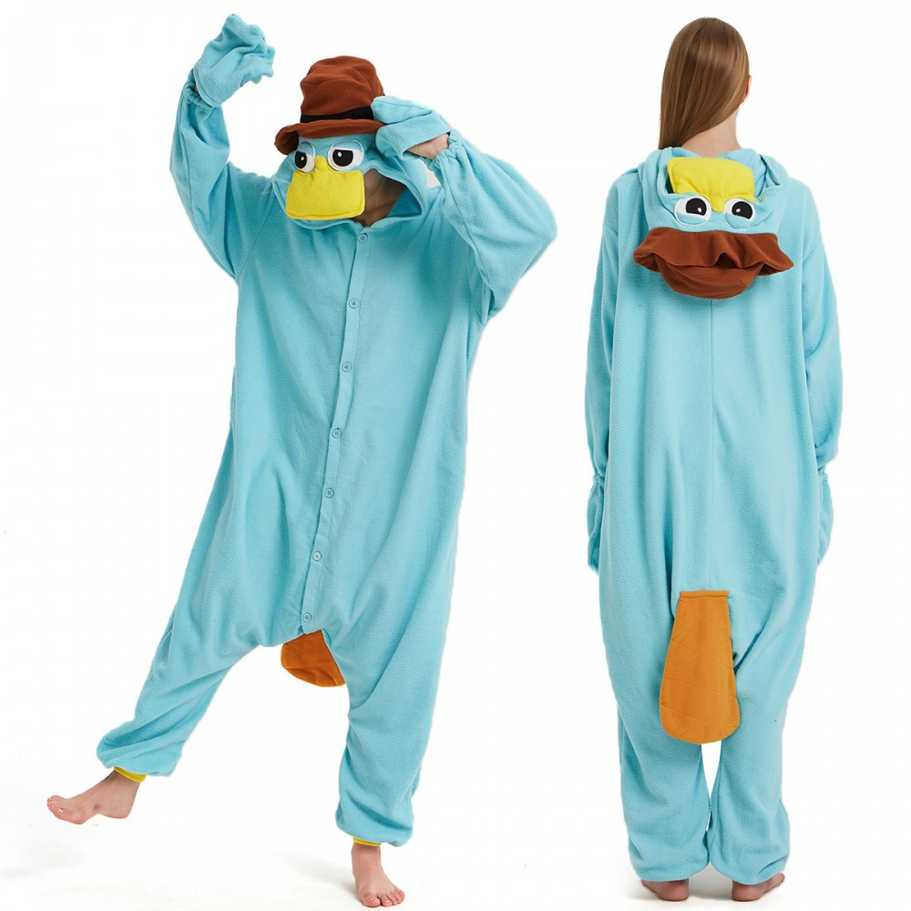Platypus Onesie Pajamas for Adult & Teens Animal Onesies