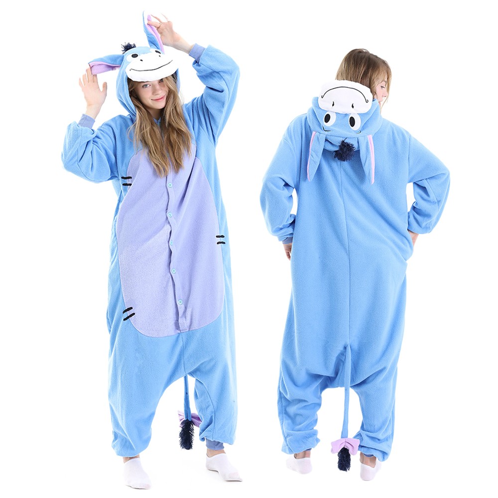 Eeyore Onesie Pajamas for Adult & Teens Winnie Animal Onesies