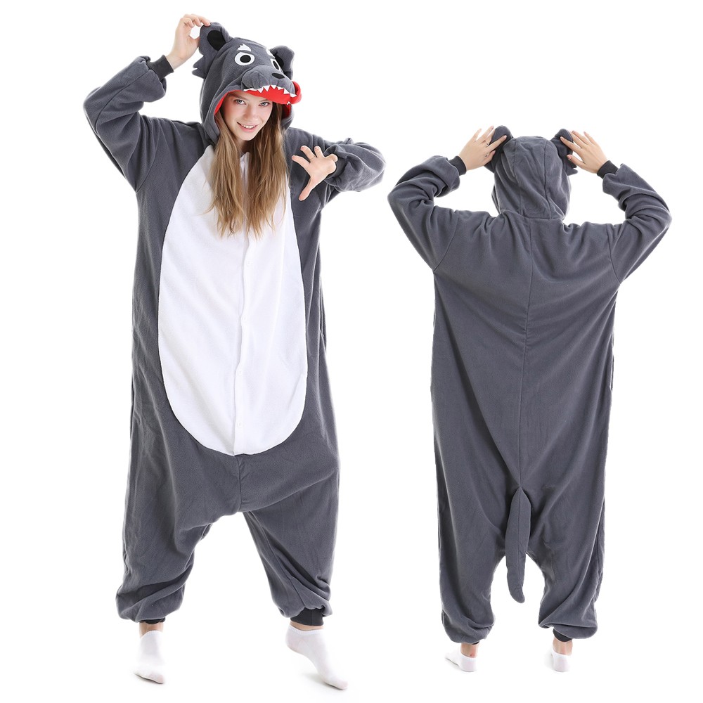 Wolf Onesie Pajamas for Adult & Teens Animal Onesies