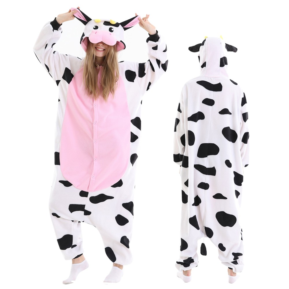 Cow Onesie Pajamas for Adult & Teens Animal Onesies