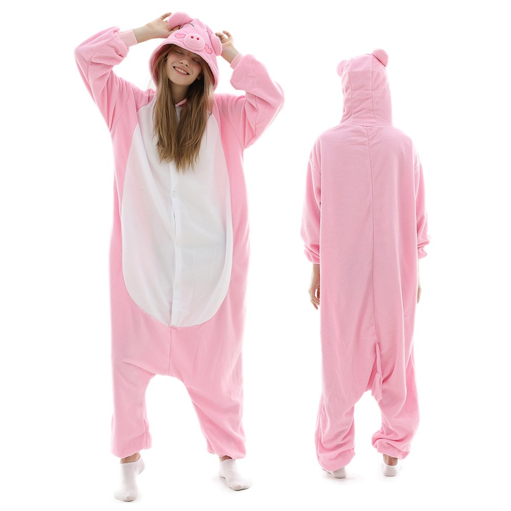 Pink Pig Onesie Pajamas Animal Onesies for Adult & Teens