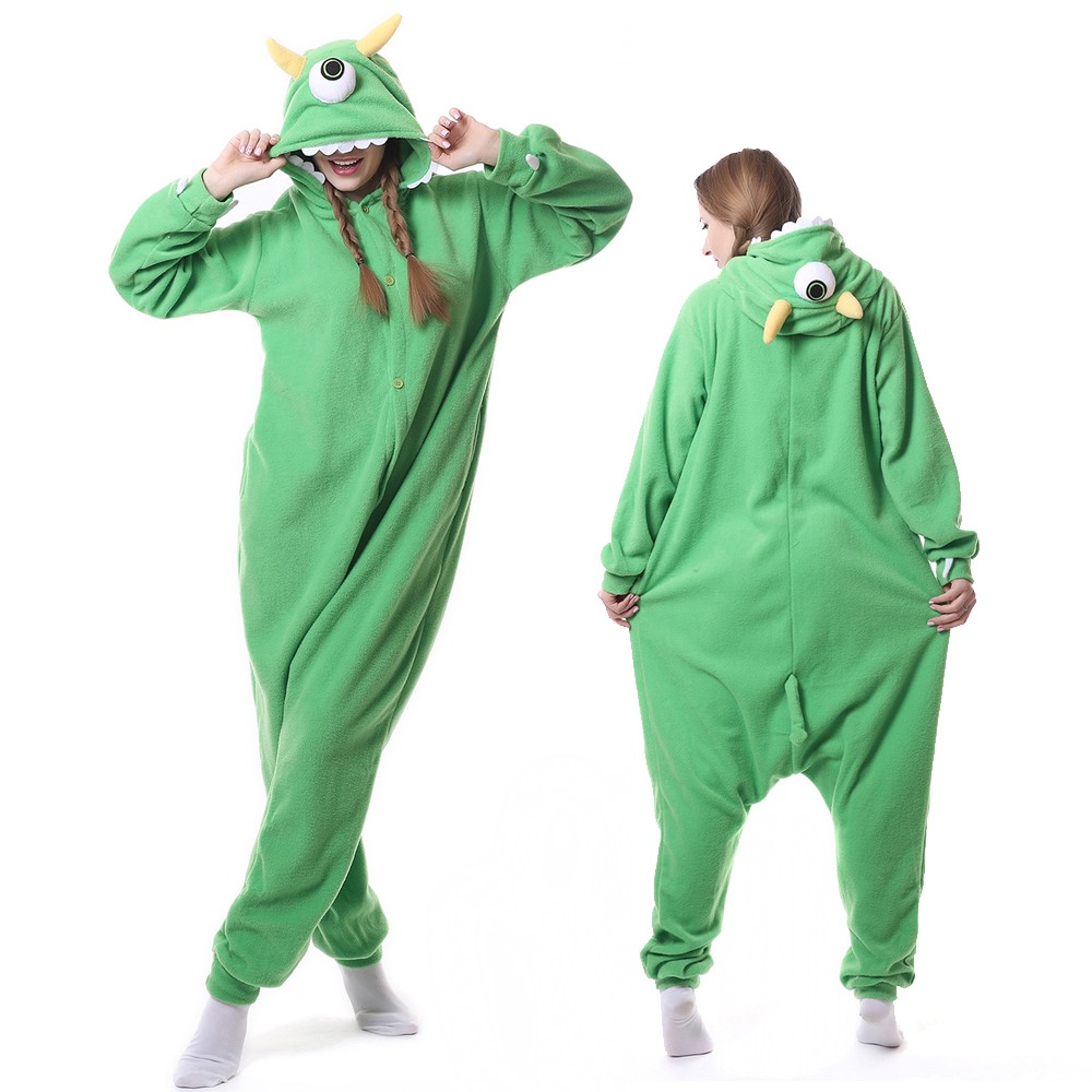 Mike Wazowski Onesie Pajamas for Adult & Teens Monster Inc Animal Onesies