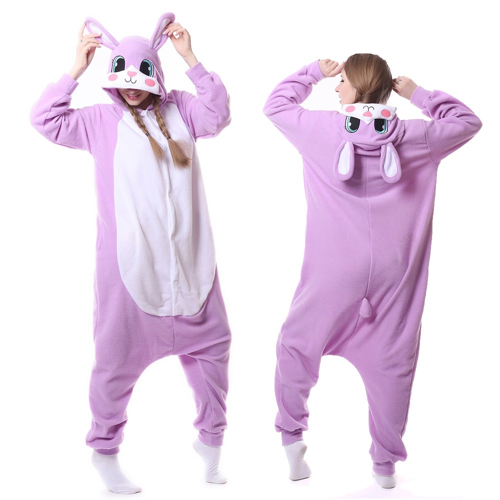 Purple Bunny Onesie Pajamas Animal Onesies for Adult & Teens