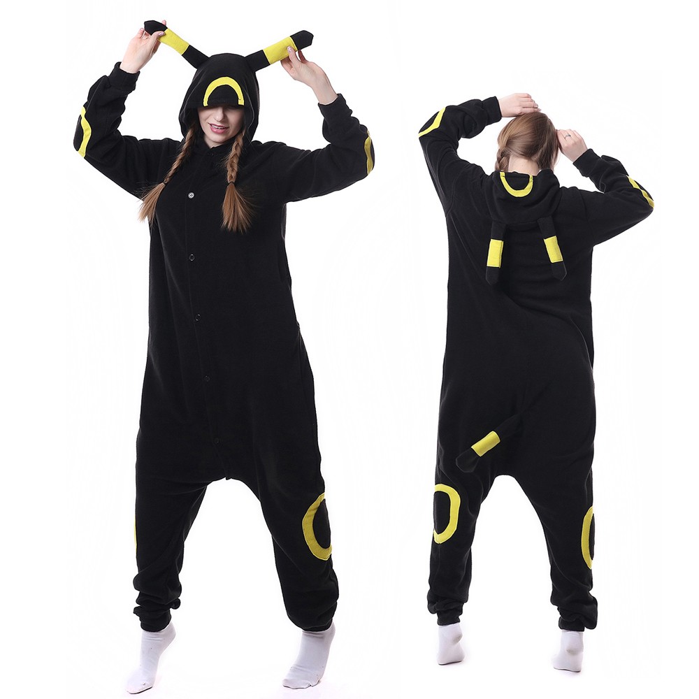 Umbreon Onesie Pajamas for Adult & Teens Animal Onesies
