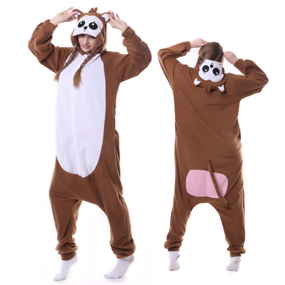 Monkey Onesie Pajamas for Adult & Teens Animal Onesies