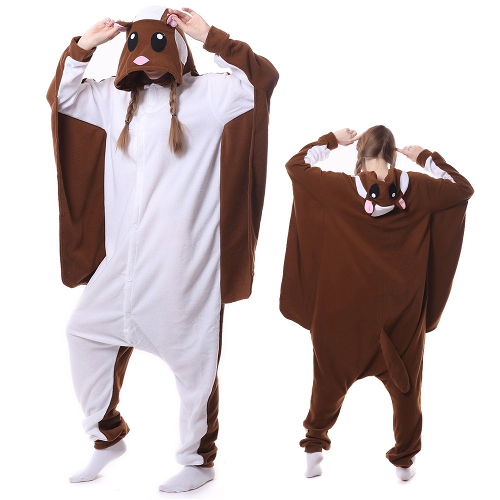 Flying Squirrel Onesie Pajamas for Adult & Teens Animal Onesies
