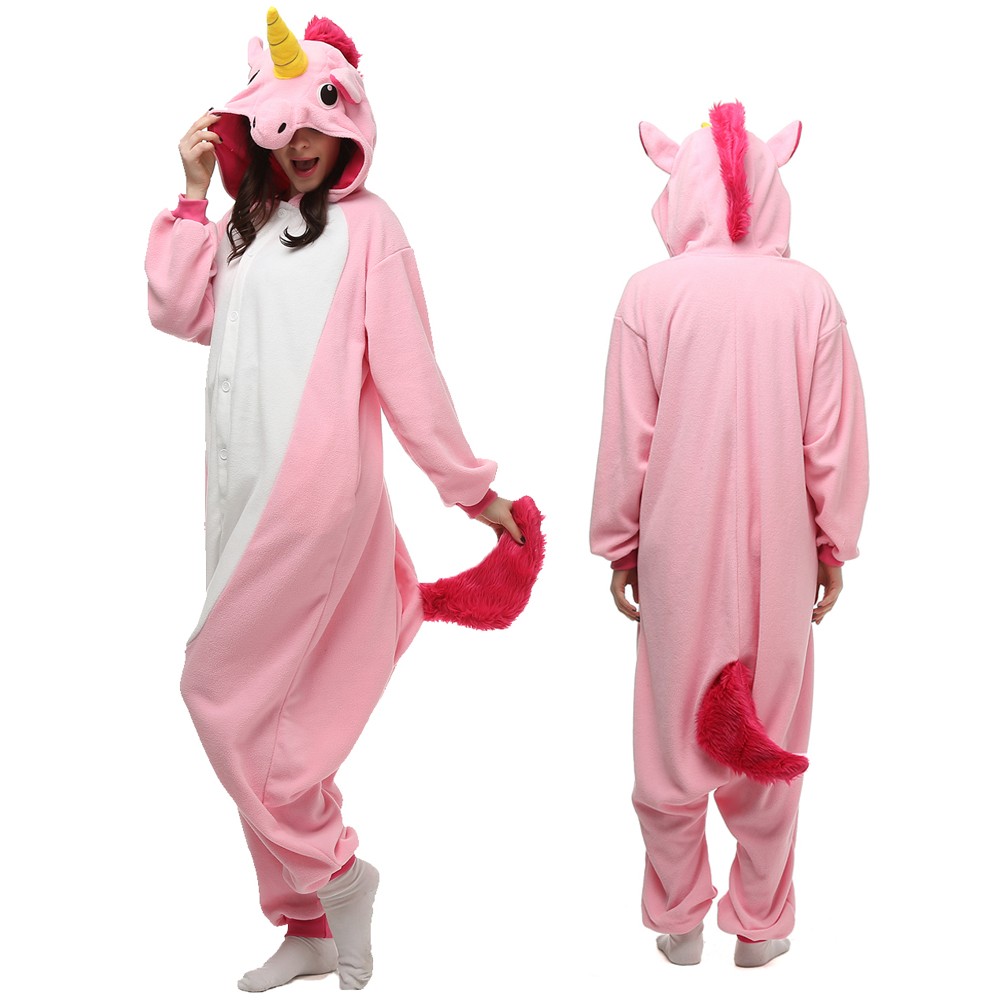 Pink Unicorn Onesie Pajamas Animal Onesies for Adult & Teens