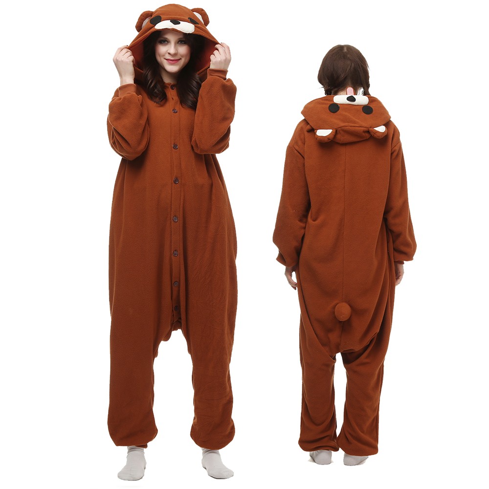Brown Bear Onesie Pajamas for Adult & Teens Animal Onesies