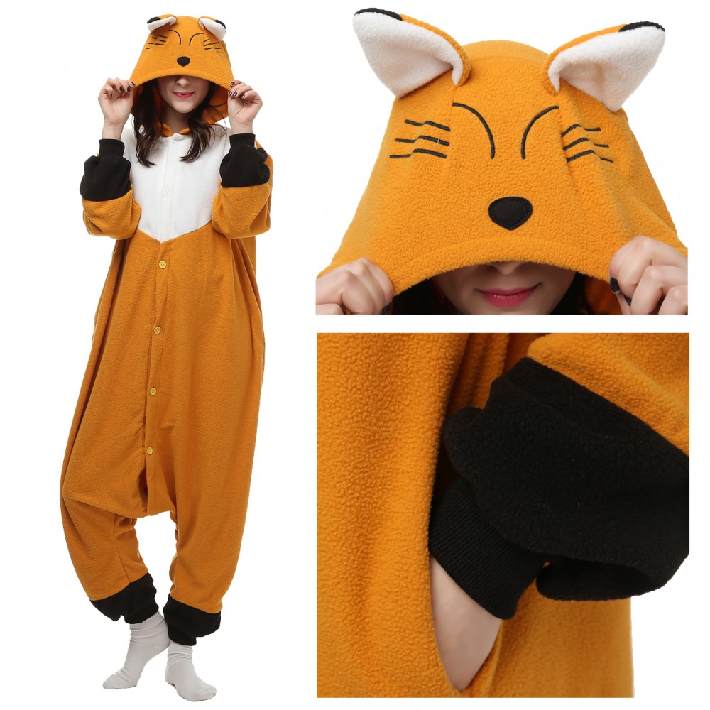 Japanese Fox Onesie Pajamas Animal Onesies for Adult & Teens