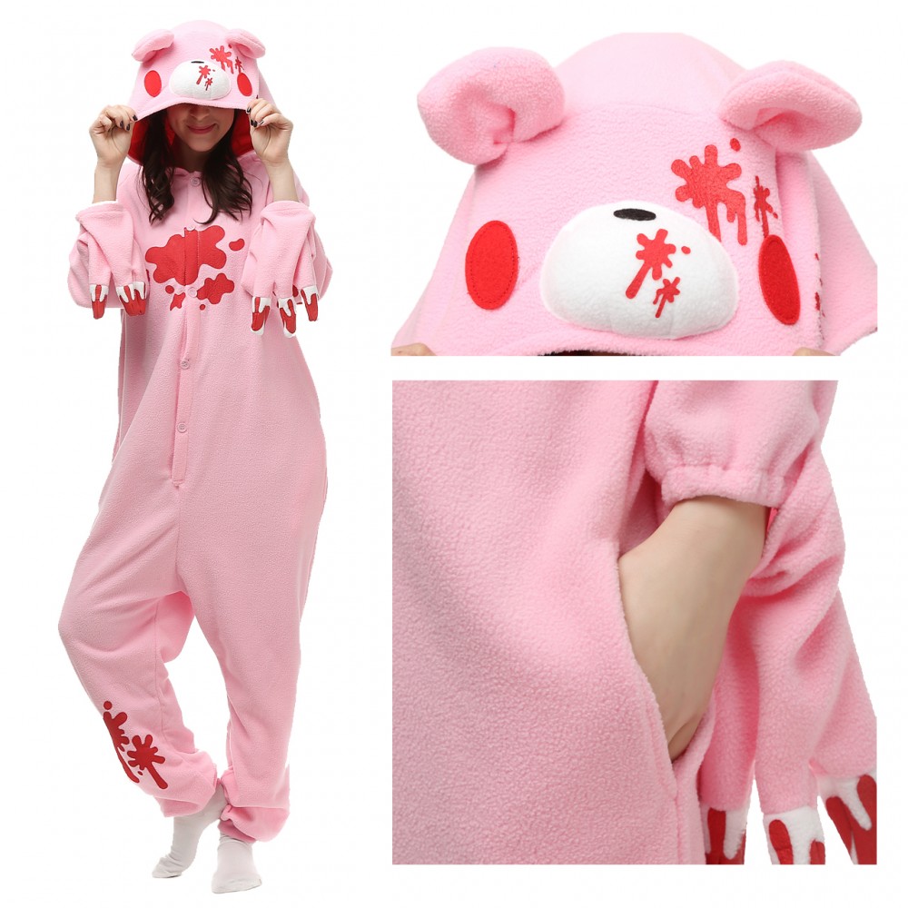 Pink Gloomy Bear Onesie Pajamas Animal Onesies for Adult & Teens