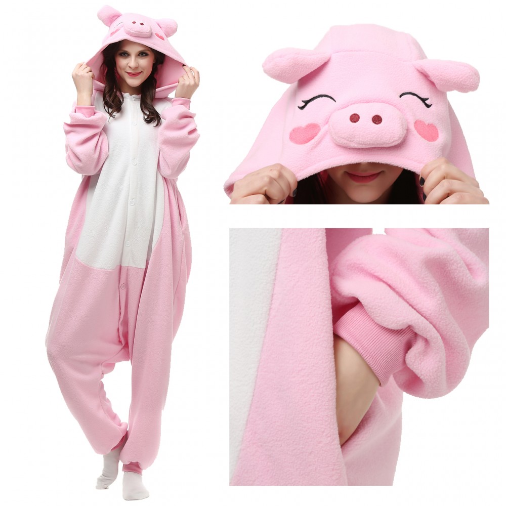 Pink Pig Onesie Pajamas Animal Onesies for Adult & Teens