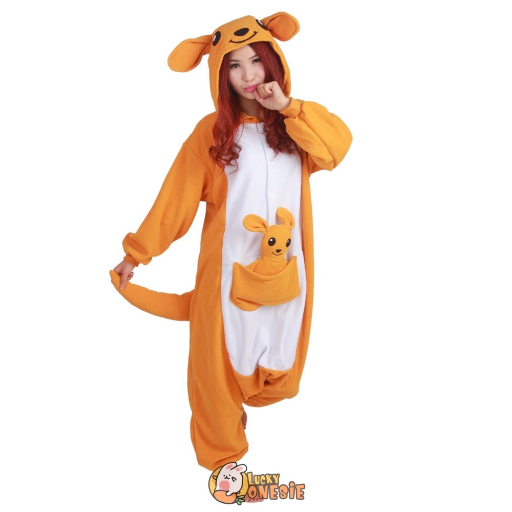 Kangaroo Onesie Pajamas Animal Onesies for Adult & Teens - Luckyonesie.com