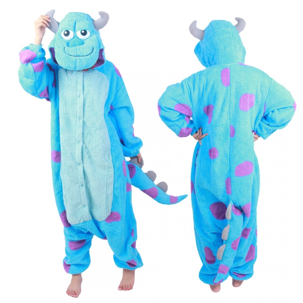 Sully Onesie Pajamas for Adult & Teens Animal Onesies Sullivan Halloween Costume