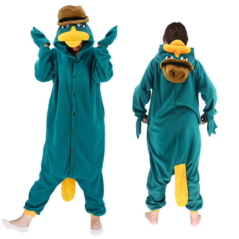 Platypus Onesie Pajamas for Adult & Teens Animal Onesies Costumes