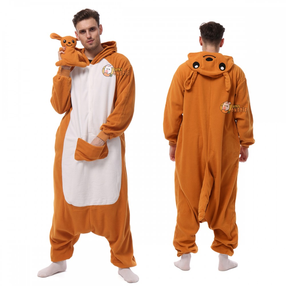 Kangaroo Onesie Adults Pajamas Halloween Costumes Unisex