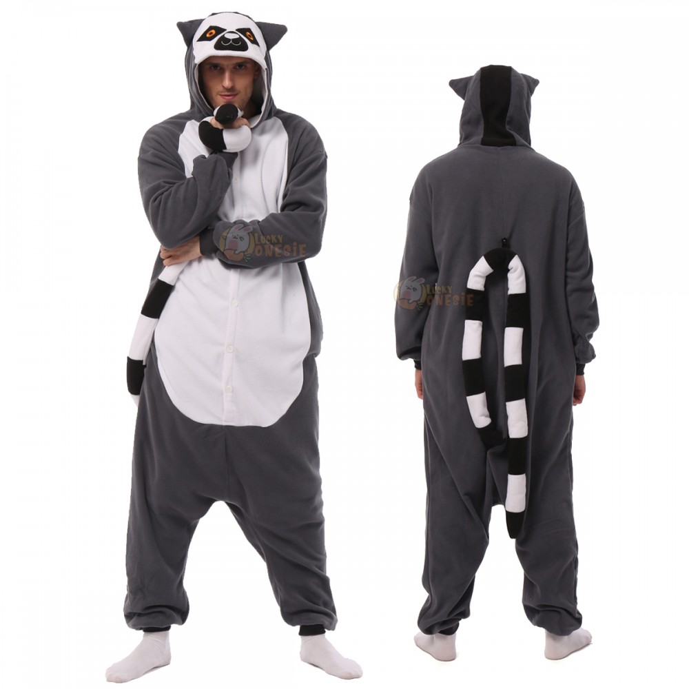 Lemur Onesie Adults Halloween Costumes