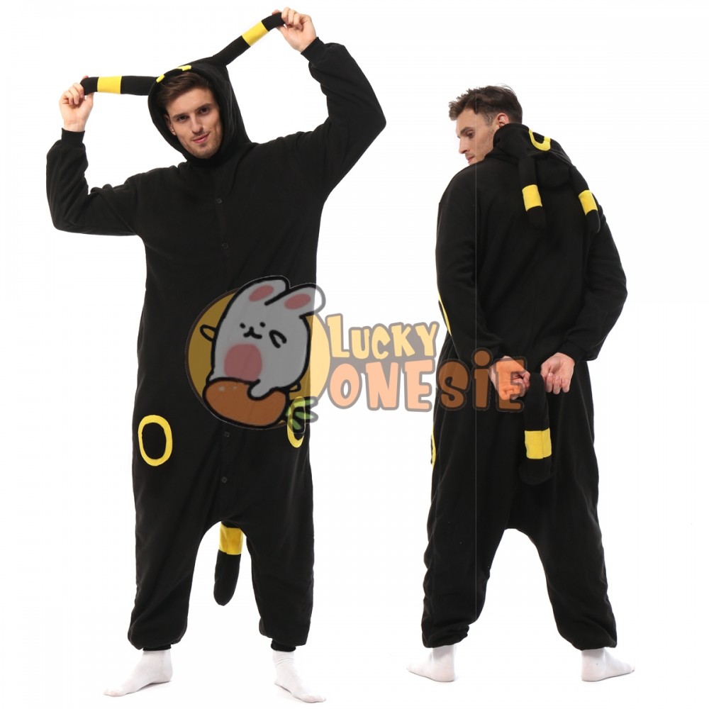 Umbreon Onesie Pajamas For Adults Halloween Costumes