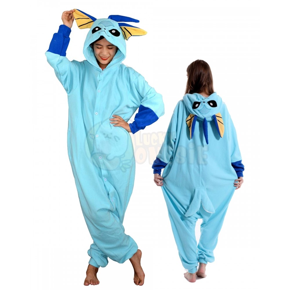 Vaporeon Onesie Pajamas for Adults & Teens Costumes Unisex