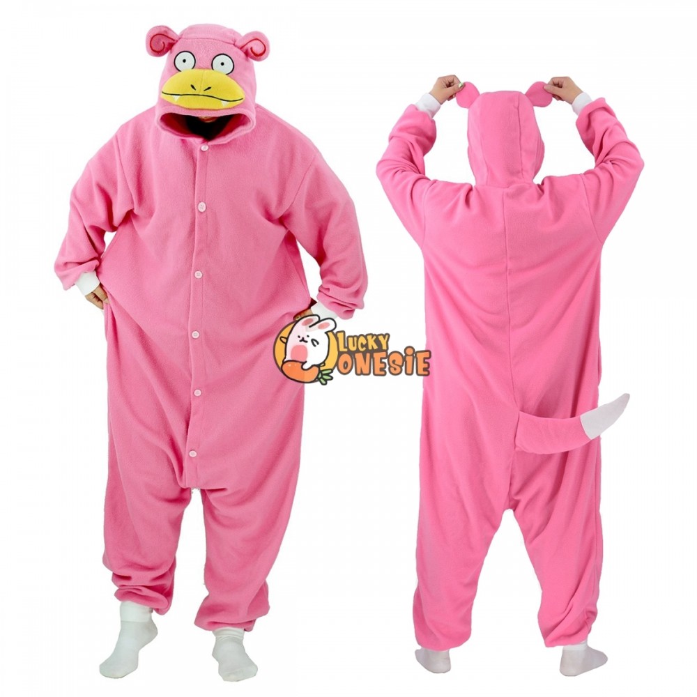 Slowpoke Onesie Pajamas for Adults Cute Easy Halloween Costume