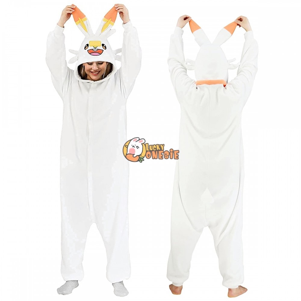 Scorbunny Onesie Pajamas for Adults Easy Cute Halloween Costumes