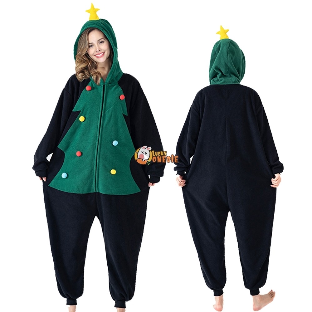Christmas Tree Halloween Costume Women & Men Cute Onesie Pajamas Outfit