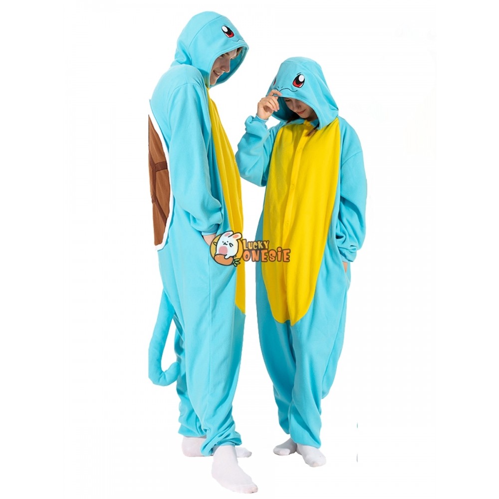 Squirtle Halloween Costumes for Couples Cute Onesie Pajamas