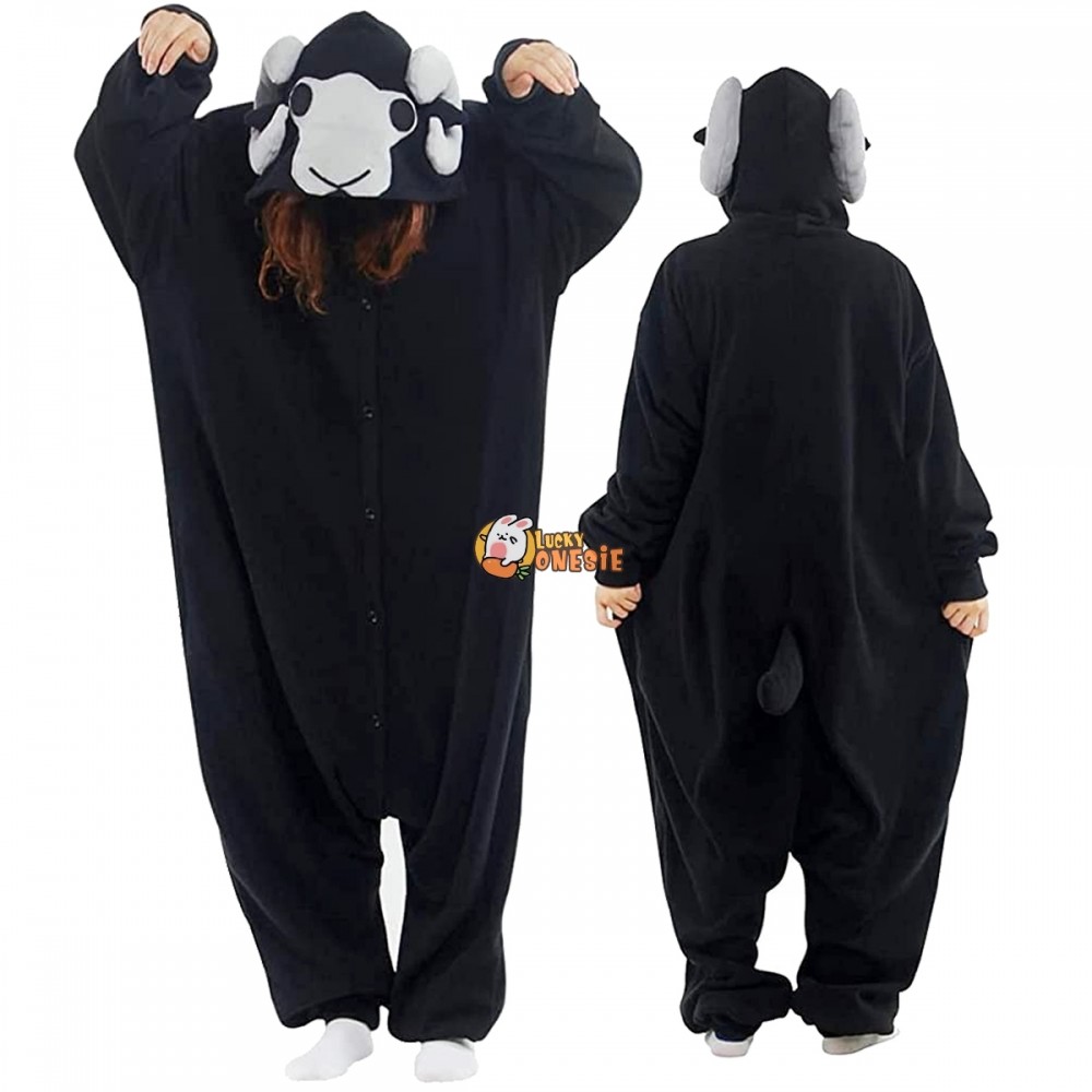 Black Sheep Onesie Adults Animal Onesies Cute Easy Halloween Costume