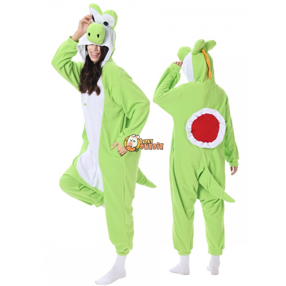 Yoshi Onesie Adult Halloween Costume Outfit