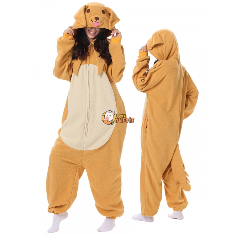 Cute Golden Retriever Halloween Costume for Adult Dog Onesie