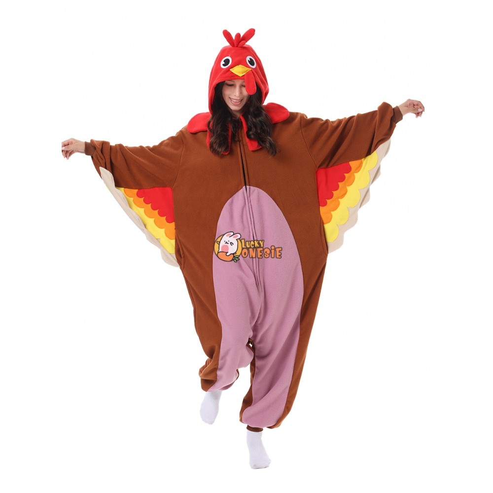 Turkey Thanksgiving Costume Adult Animal Onesies Halloween Idea