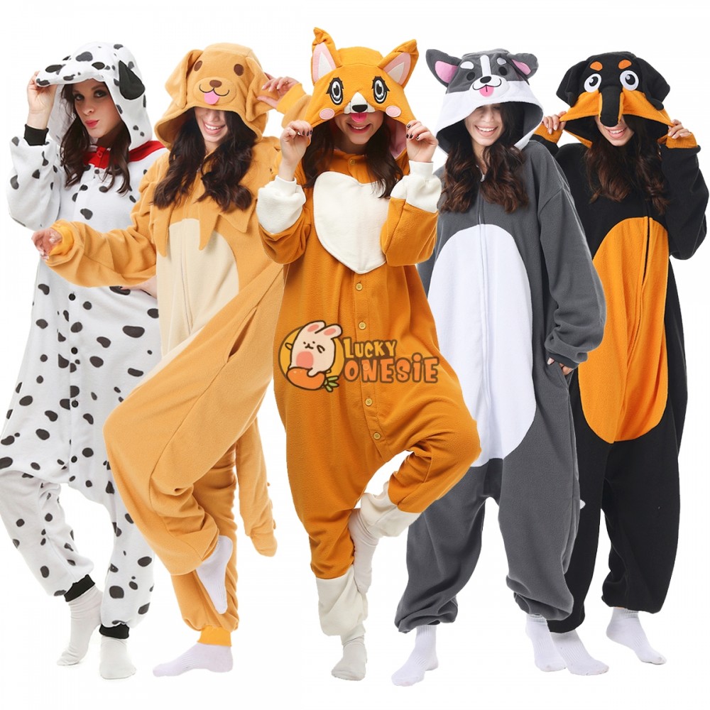 Dog Costume for Adult Animal Onesies Halloween Group Costume Idea