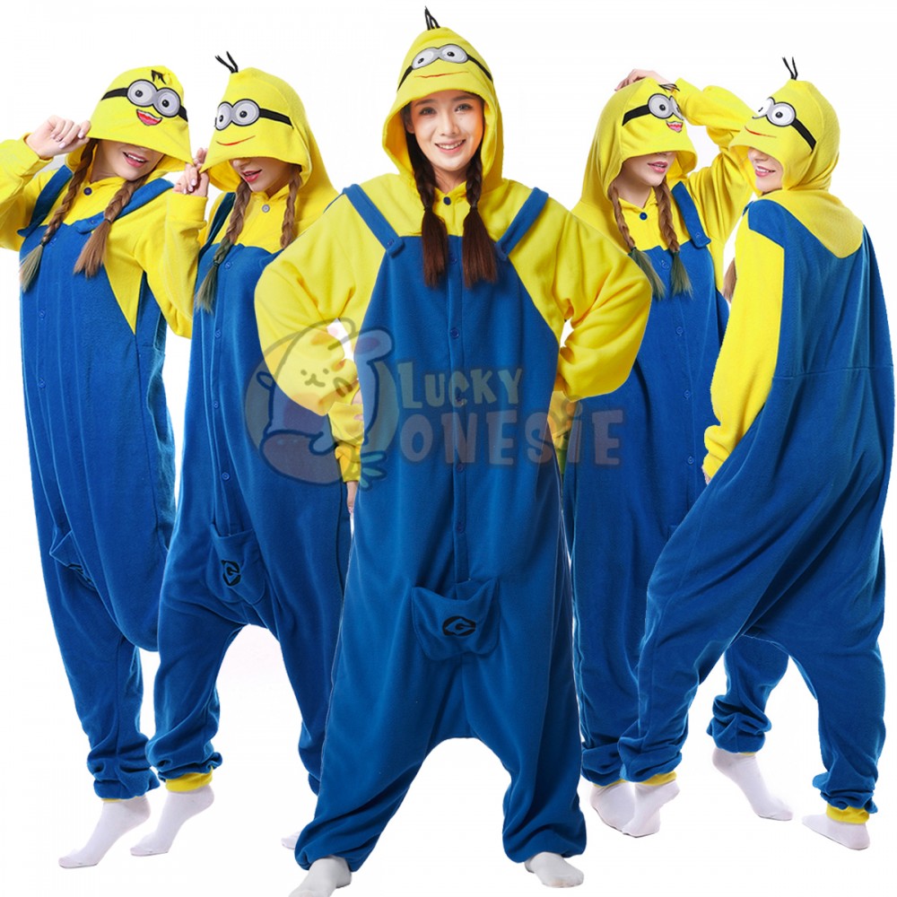 Minions Halloween Costume for Adult Onesie Cosplay Suit Outfit